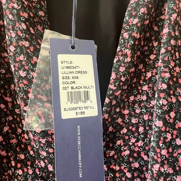 NWT!! Women's Rebecca Minkoff Lillian Floral Dress Size Xxs $188 - Picture 3 of 6